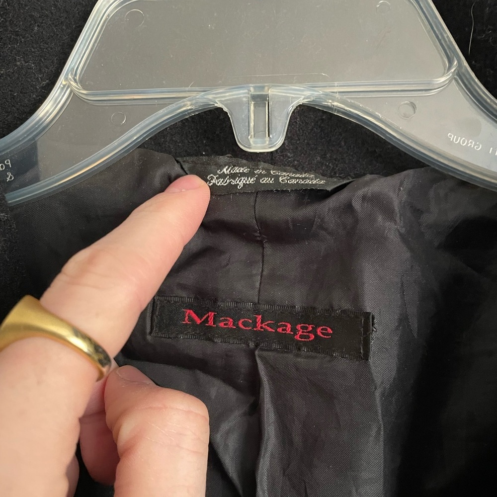 Mackage 100% Merino Wool Belted Coat Womens Size Large - Picture 3 of 4
